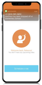 Mobile phone screen showing an emergency alert interface with an orange icon and blue button