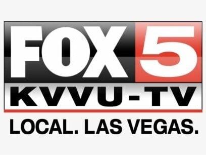 Fox 5 KVVU-TV Las Vegas station logo with black and red design on white background
